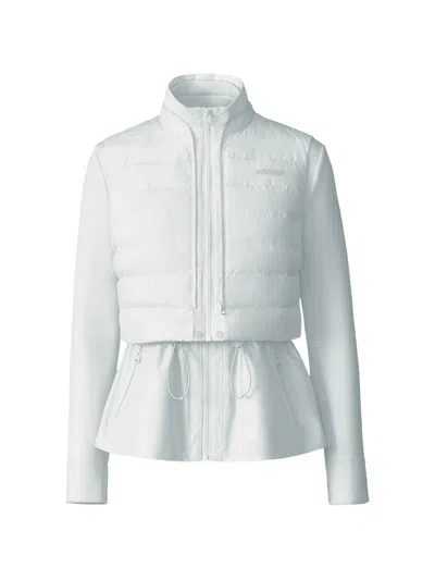 Mackage Priscilla Quilted-panel Jacket In Blue