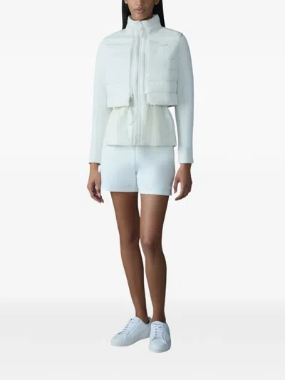 Mackage Priscilla Quilted-panel Jacket In Blue