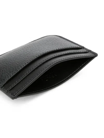 Fendi Ff-plaque Wallet In Black