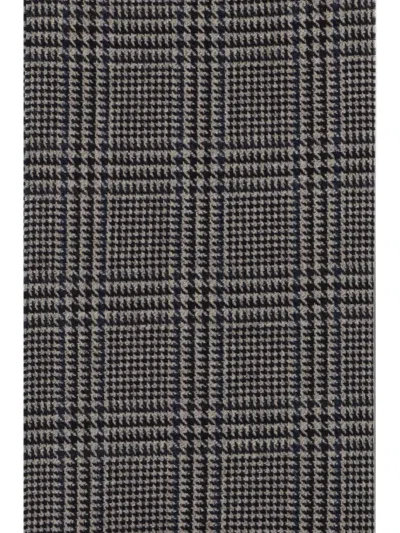 Slowear Check-pattern Fringed Scarf In Multi