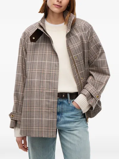 Tommy Hilfiger Check-pattern Storm-flap Jacket In Multi