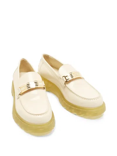 Pre-owned Dior Code Loafers In White