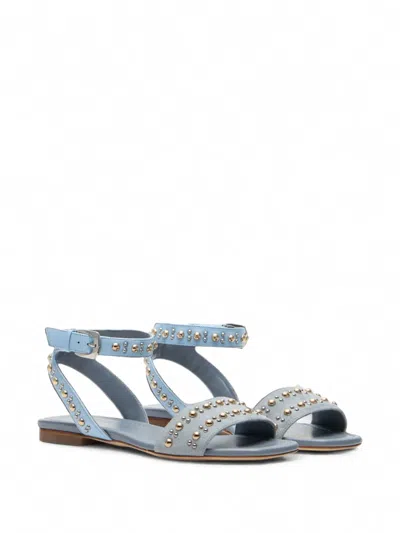 Stuart Weitzman Perry Stud-embellished Sandals In Brown