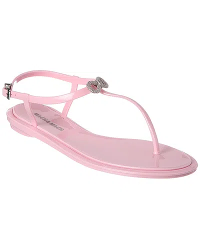 Mach&mach Pink Solid Collection Sandals In Pink
