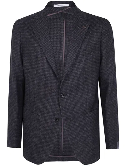 Tagliatore Single-breasted Wool Blazer In Black