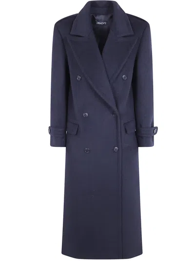 Drhope Single-breasted Wool Coat In Blue