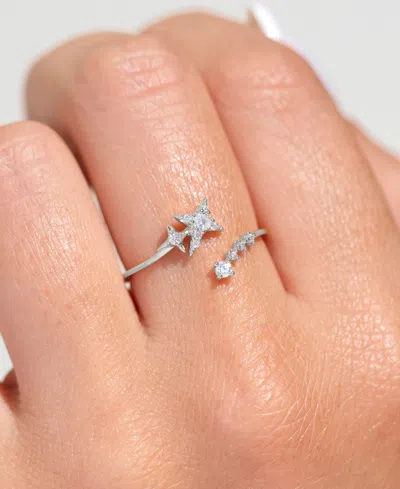Girls Crew Crystal Interstellar Adjustable Ring In Silver