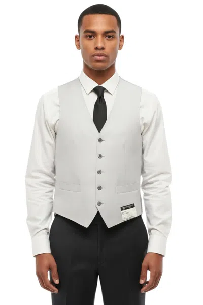 Corneliani Light Grey Solid Waistcoat In Gray