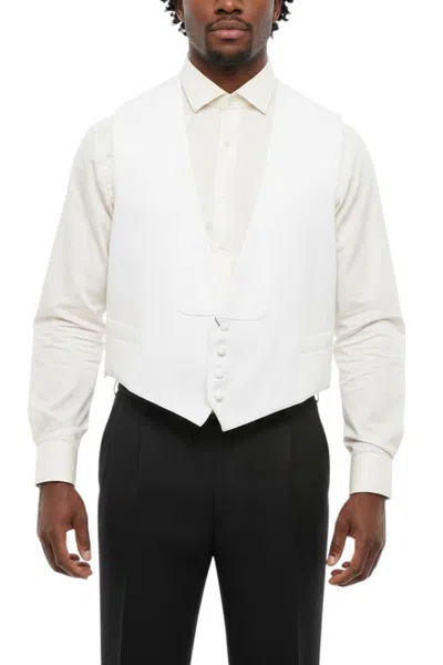 Corneliani Single-breasted Embroidered Waistcoat In White
