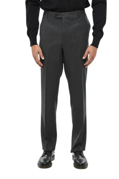 Corneliani Dark Grey Regular Pants In Black