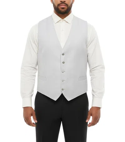 Corneliani Light Grey Solid Waistcoat In Gray