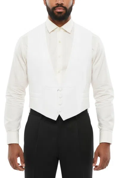 Corneliani Single-breasted Embroidered Waistcoat In White