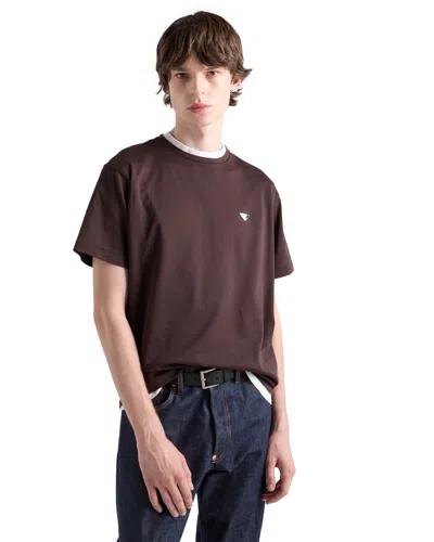 Prada Cotton T-shirt In Brown