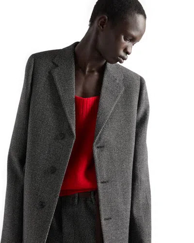 Prada Single-breasted Wool Jacket In Gray