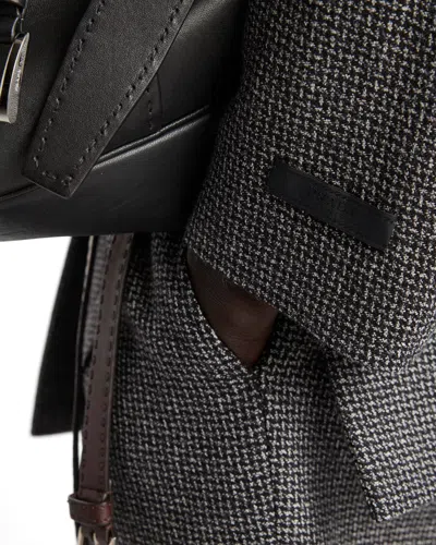 Prada Single-breasted Wool Jacket In Gray