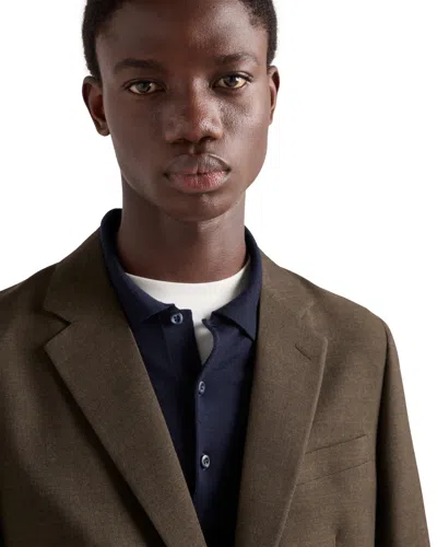 Prada Single-breasted Wool Suit In Brown