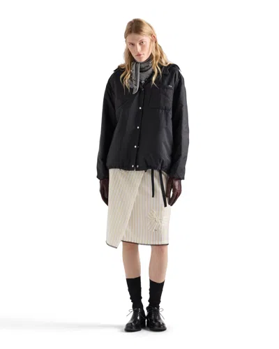 Prada Lightweight Re-nylon Blouson Jacket In Black