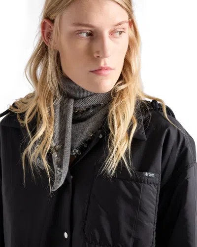 Prada Lightweight Re-nylon Blouson Jacket In Black