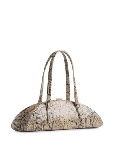 Mugler Snake Lua Bag In Neutral