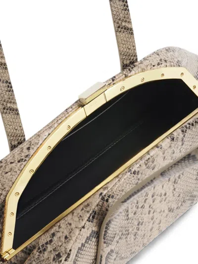 Mugler Snake Lua Bag In Neutral