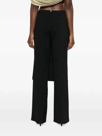 Le Sully Studio Layered-panel Tailored Trousers In Black