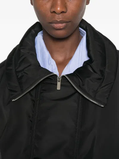 System High-neck Bomber Jacket In Black
