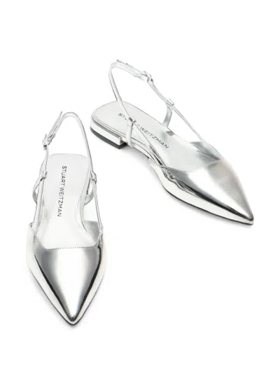 Stuart Weitzman Vinnie Slingback Pumps In Silver