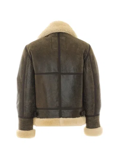 SHEARLING-LINED LEATHER JACKET