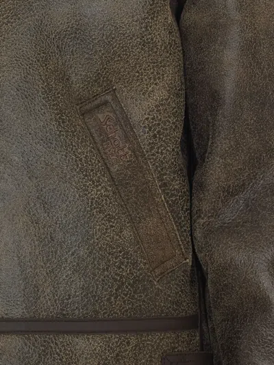 SHEARLING-LINED LEATHER JACKET