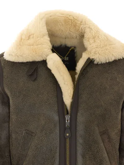 SHEARLING-LINED LEATHER JACKET