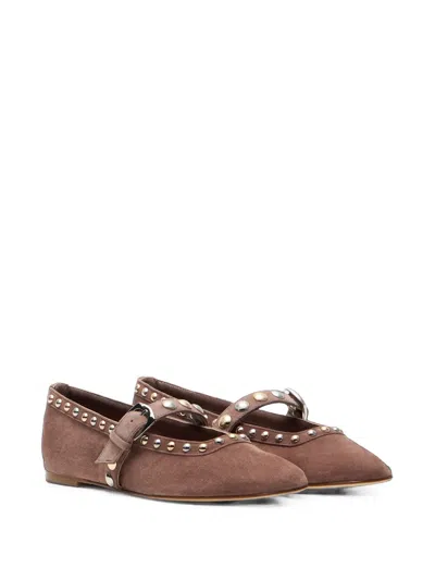 Stuart Weitzman Perry Stud-embellished Ballet Flats In Multi