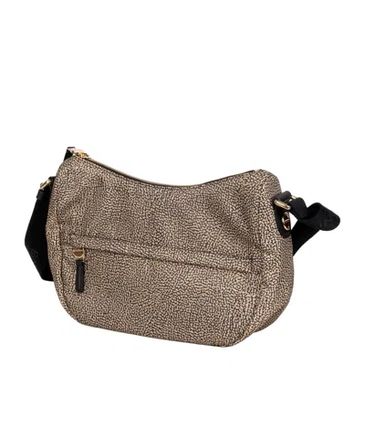 Borbonese Luna Small Hobo Bag In Brown