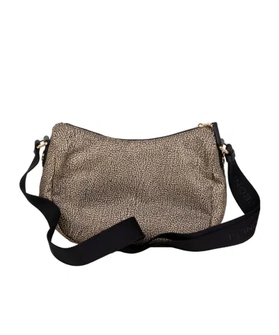 Borbonese Luna Small Hobo Bag In Brown