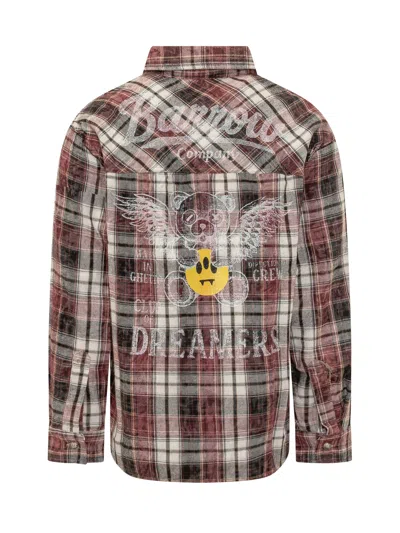 Barrow Check-pattern Graphic-print Shirt In Animal Print