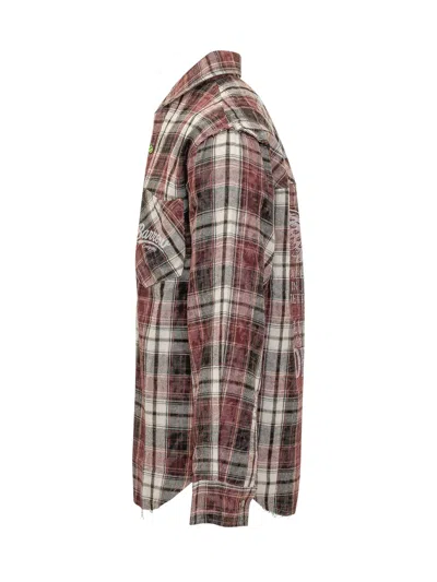 Barrow Check-pattern Graphic-print Shirt In Animal Print