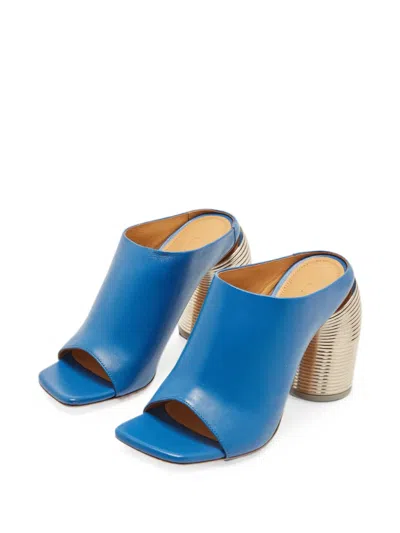 Pre-owned Off-white Spring Metallic Sandals In Blue