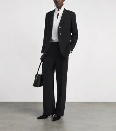 Max Mara Wool Single-breasted Blazer In Black