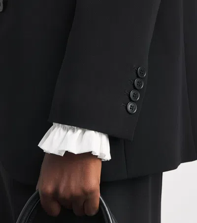 Max Mara Wool Single-breasted Blazer In Black