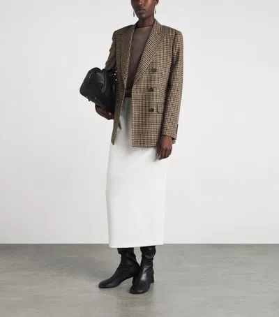 Max Mara Virgin Wool Blazer In Beige