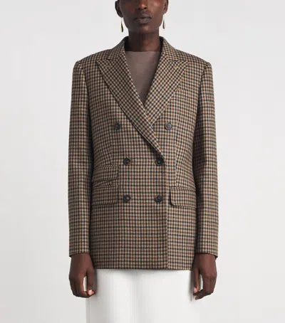 Max Mara Virgin Wool Blazer In Beige