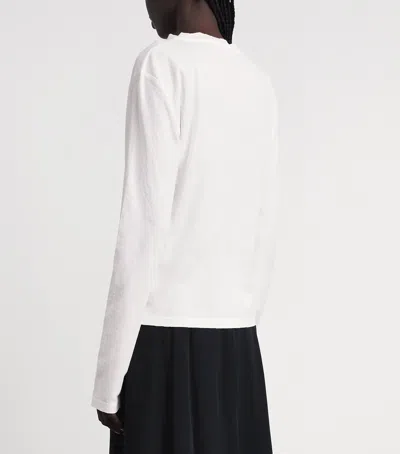 Acne Studios Logo-printed Distressed Cotton And Hemp-blend T-shirt In Ivory
