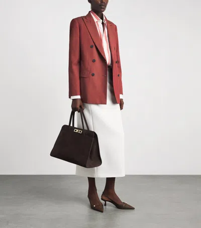 Max Mara Virgin Wool Blazer In Red