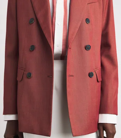 Max Mara Virgin Wool Blazer In Red