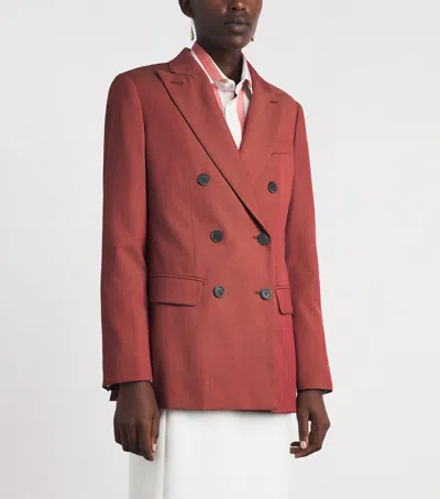 Max Mara Virgin Wool Blazer In Red