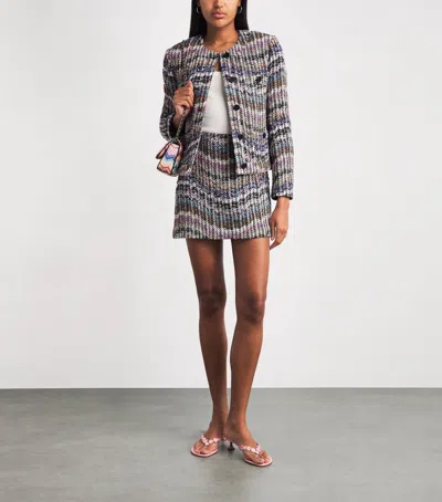 Missoni Zigzag Bouclé Sequinned Jacket In Multi