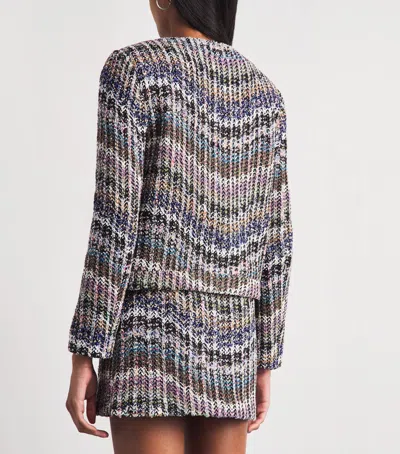 Missoni Zigzag Bouclé Sequinned Jacket In Multi