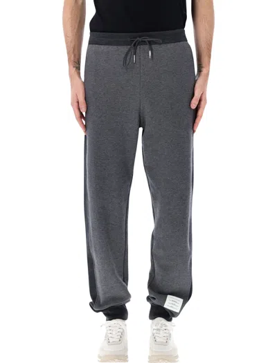 Thom Browne Solid Loopback Jersey 4-bar Sweatpants In Gray