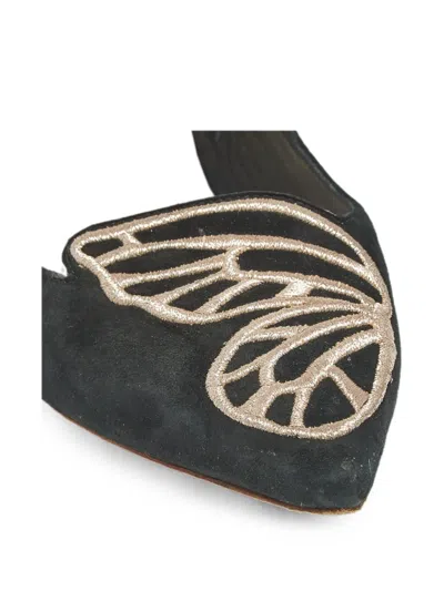Pre-owned Sophia Webster Bibi Butterfly Flat Pumps In Black