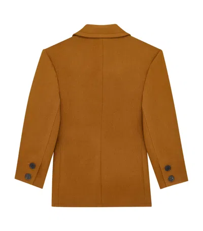 Saint Laurent Single-breasted Notched-lapel Jacket In Brown