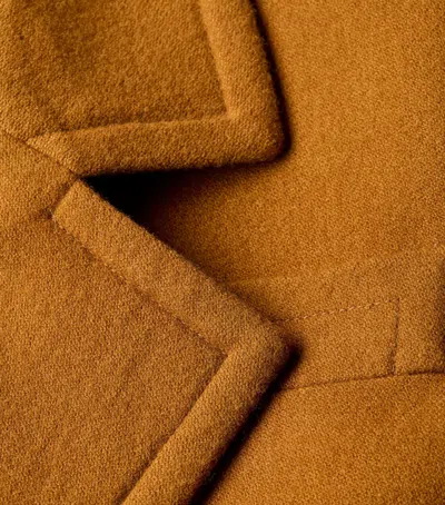 Saint Laurent Single-breasted Notched-lapel Jacket In Brown